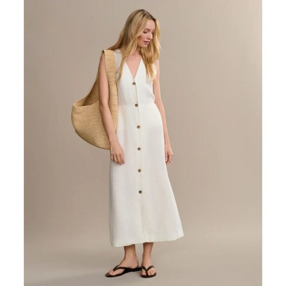 Jenni Kayne Dresses & Skirts - JENNI KAYNE Linen Callan Dress Ivory Size XS NWT $375